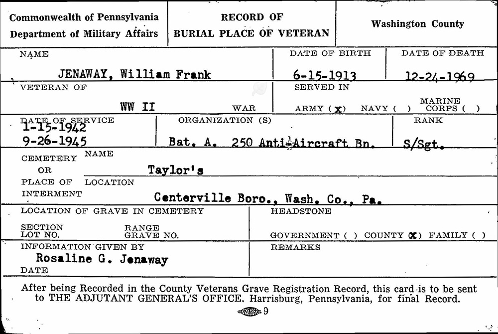 veteran burial